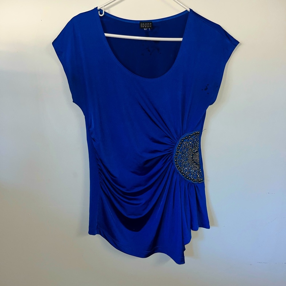 Joyce Leslie Royal blue statement t shirt